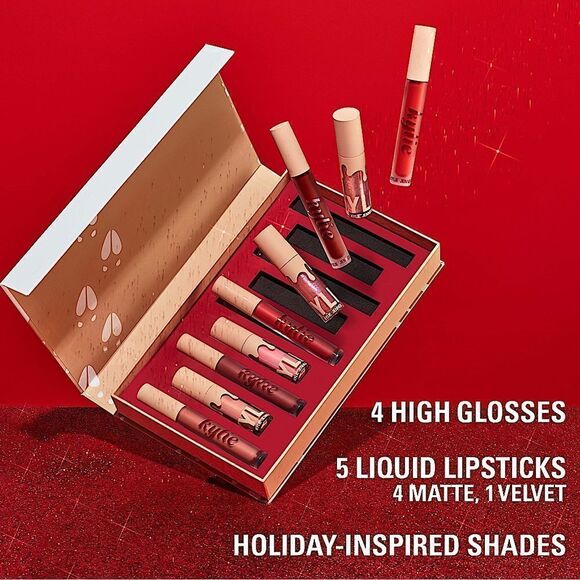 Kylie Cosmetics Holiday Collection Lipstick & Lipgloss Vault Full Collection - Picture 5 of 10